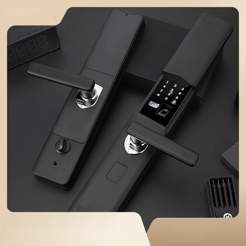 

Household Anti-theft Door Electronic Password Lock Apartment Entrance Door Intelligent Lock Sliding Cover Fingerprint Lock