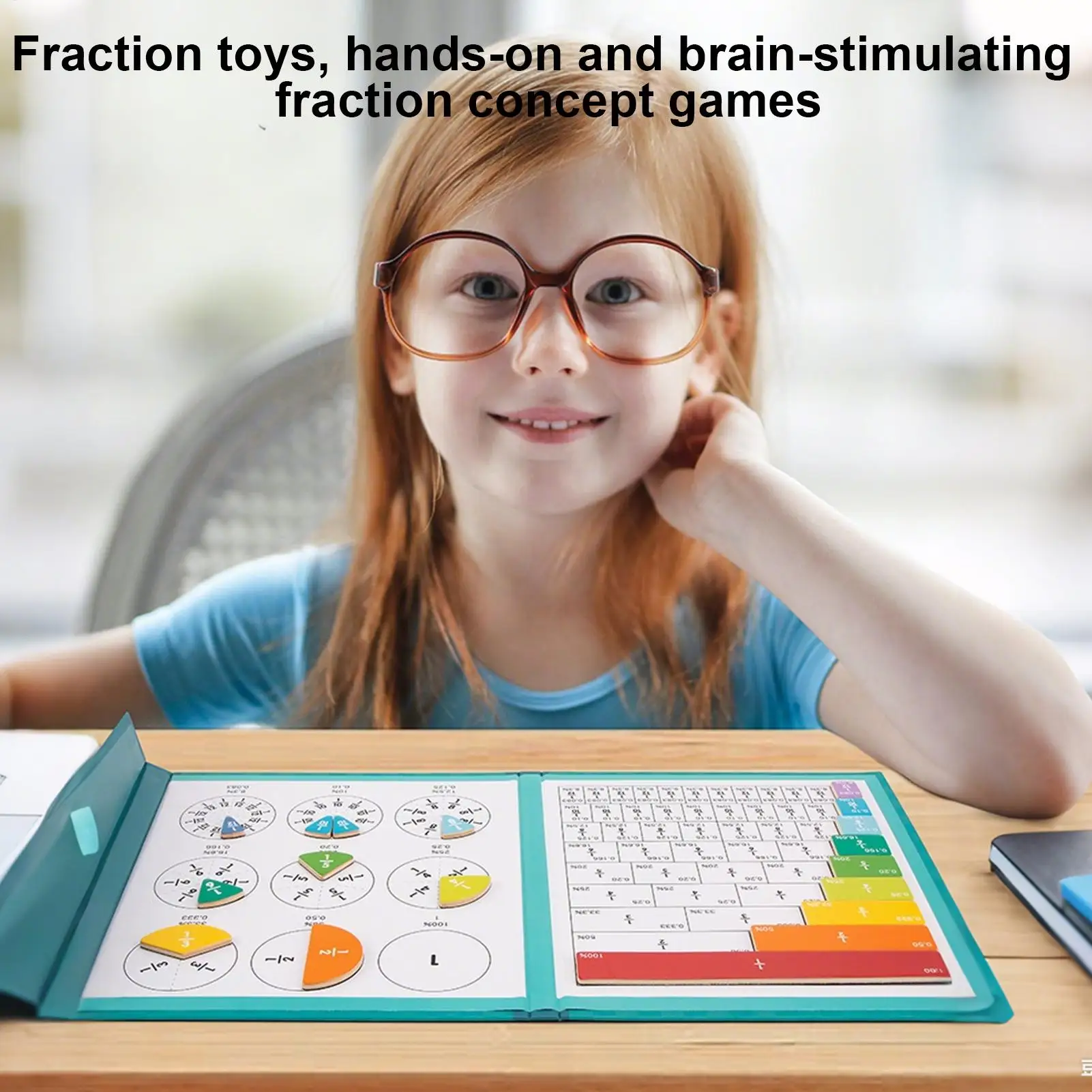 

Магнитная книга с дробями, дробящая плитка, головоломки, манипуляции для класса, многофункциональные математические манипуляции для начальной школы