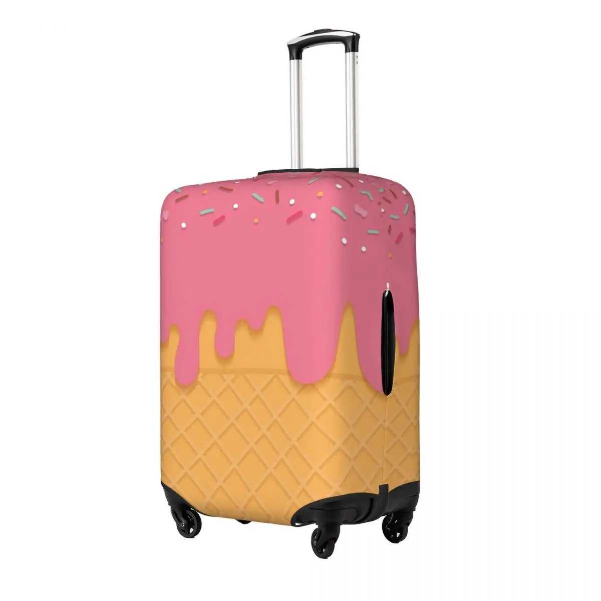 

Pink Ice Cream Suitcase Cover Protection Elastic Travel Luggage Protector Covers for 18-32 Inch