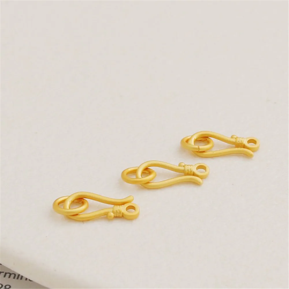 

18K Ancient Gold Hook Buckle, DIY Jewelry Accessories, Bracelet, Necklace, Button Head, Ending