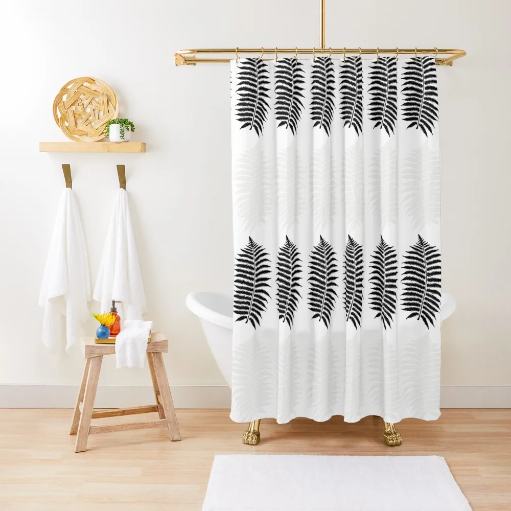 

Fern in Black and Grey Shower Curtain Anime Shower Transparent Bathroom Shower Bathroom And Products Curtain