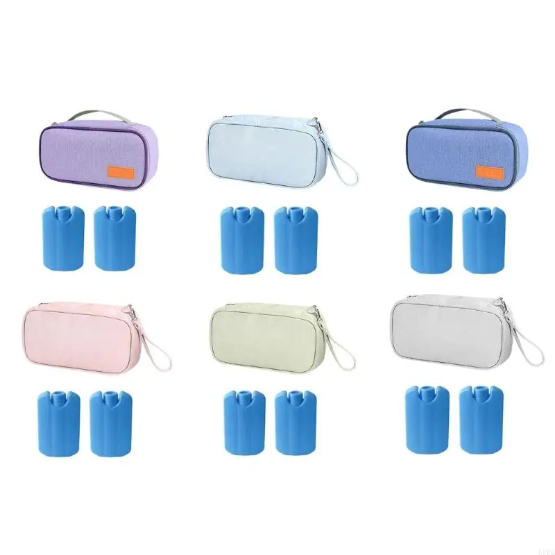

Insulated Breast Milk Storage Bag with Empty Ice Pack Lightweight Large Capacity Waterproof Liner Comfortable Handle L8RB