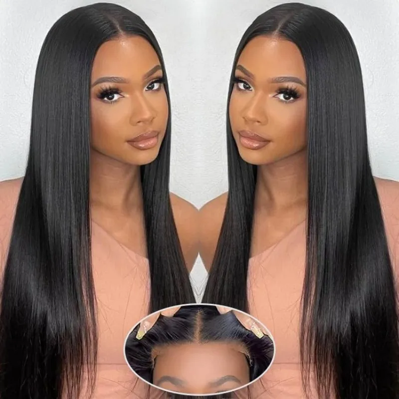 

30 Inch Straight Glueless Wigs Human Hair Pre Cut 5x5 HD Lace Closure Wigs Straight Human Hair Wigs Glueless Wigs Ready to Wear