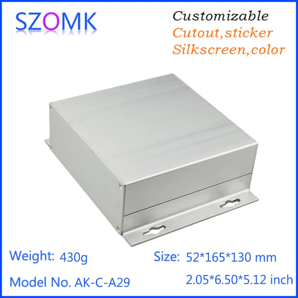 1Pcs 52*165*130mm aluminium project box wall mounting enclosure box hot selling szomk aluminum extrusion enclosure pcb box