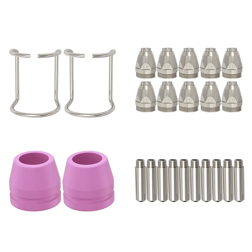 24PCS Plasma Cutter Tips Nozzles Electrodes 0.040 Inch For AG-60 SG-55 CUT55 Cutting Torch Consumables Accessories