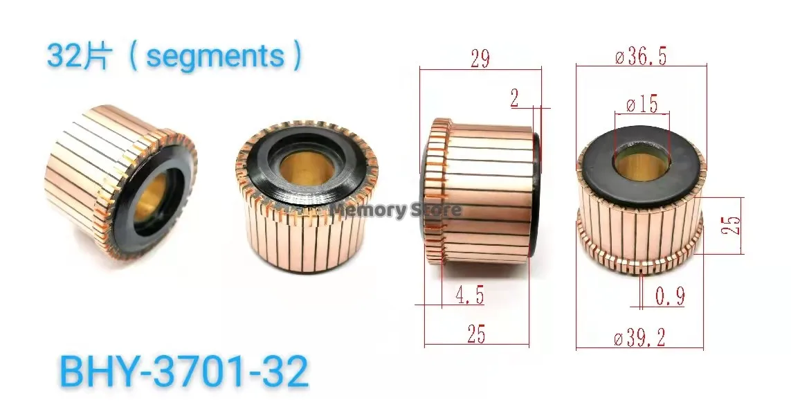 Dentes de Cobre Gancho tipo Comutador do Motor Elétrico Bhy3701-32 36.5 Mmx2925 mm 32p