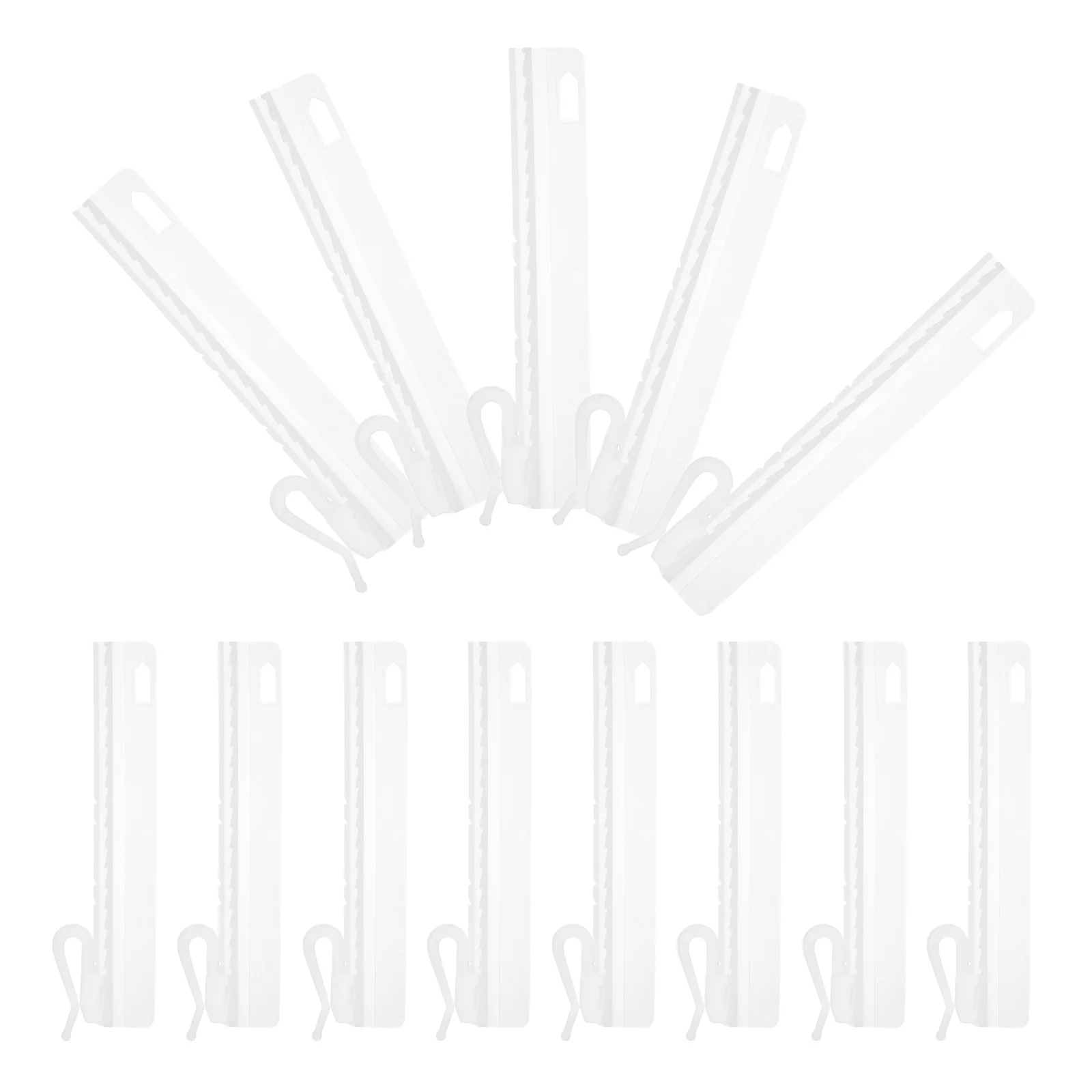 

35 Pcs Window Curtains Adjustable Pin Hooks Ratchet Drapery Clips Shower Pinch Pleat Locking Pleated Header Tape