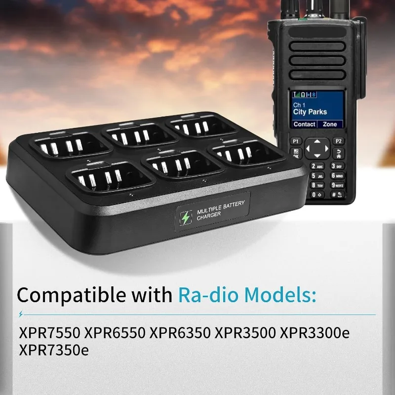 Six Way Charger WPLN4232 WPLN4226 Battery Multi Unit Charger for Motorola XIR P8268 P8200 P8260 DP3400 DP3600 DP4800 DEP550