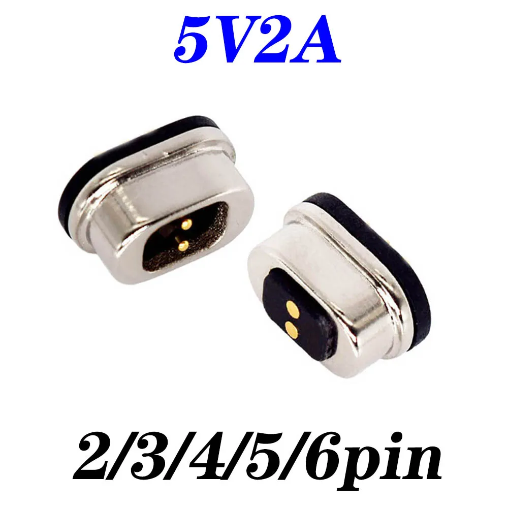 

1sets 2Pin 3Pin 4Pin 5Pin 6Pin spacing 2.54mm DC Magnetic Pogo Pin Connector Pogopin Male Female Spring Loaded DC Power Socket