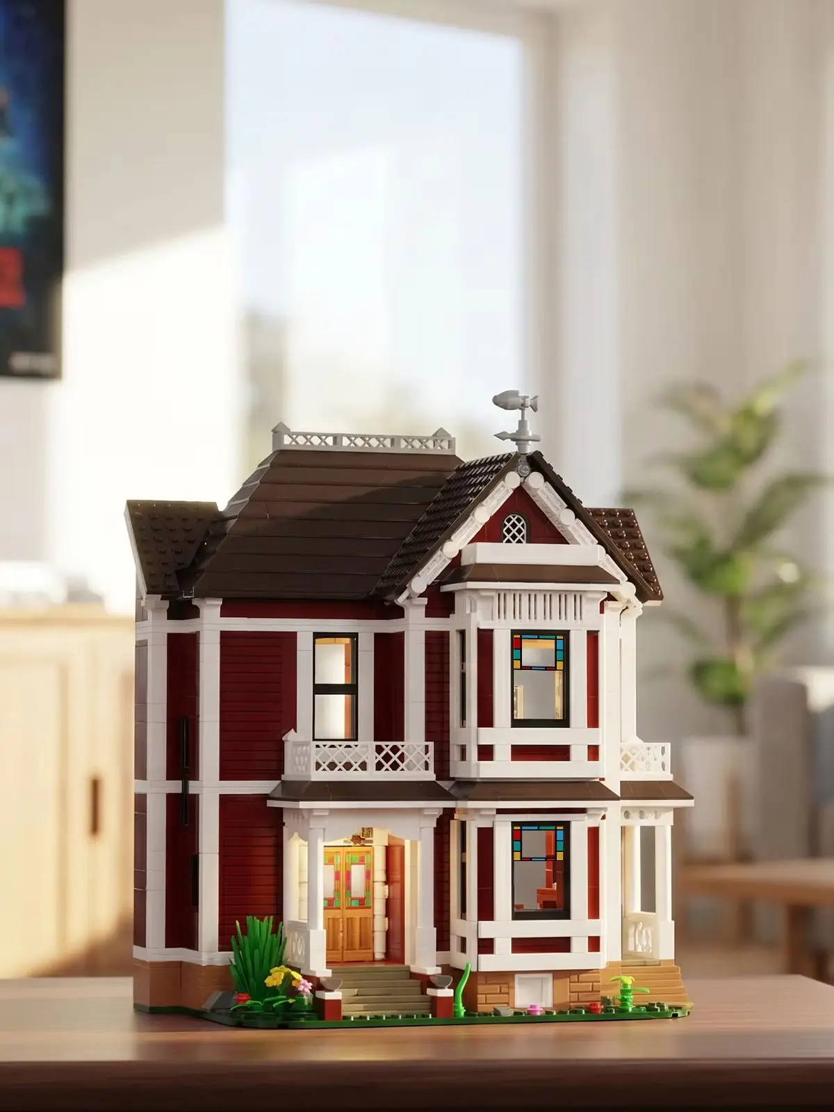 Halliwell Manor Bausteine-Set, Charmed-Haus-Modellbausatz, Ziegelsteine, Heimdekoration, Halloween-Geschenke für Erwachsene und Fans