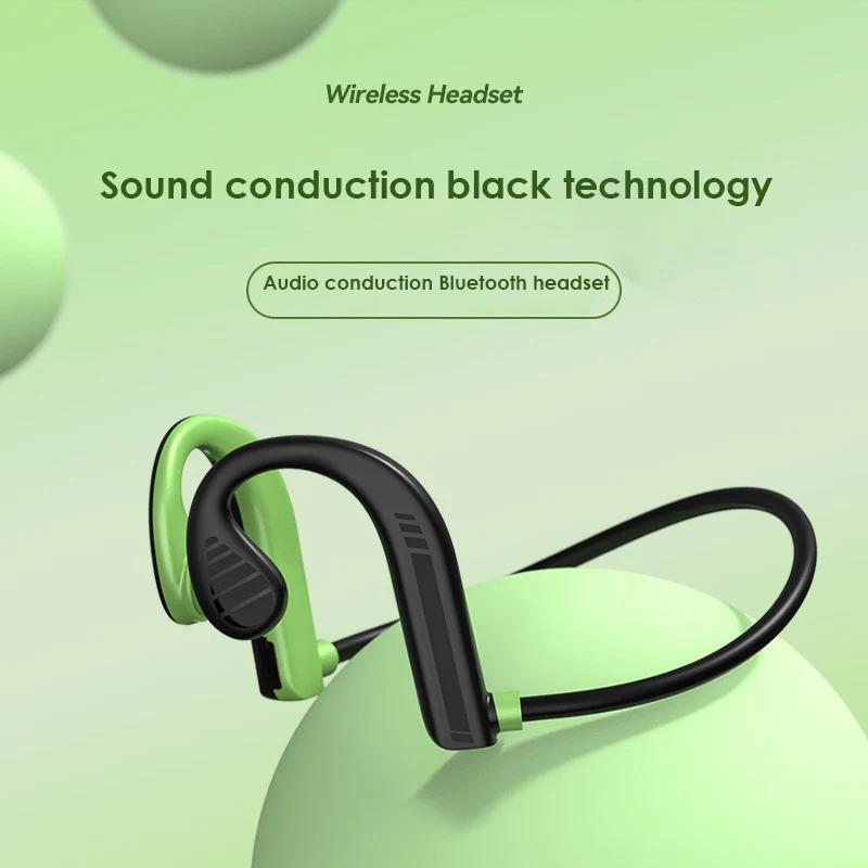 Bone Conduction Headphones Wireless Earphones Waterproof Sports Neckband Headset with Mic for Workouts Running Driving