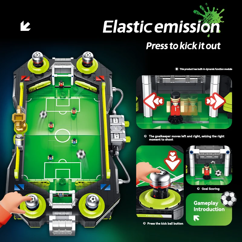 

Creative Tabletop Soccer Game Building Blocks Football feast Machine Interactive Tabletop Scoring mode Bricks Toy for Kids Gift