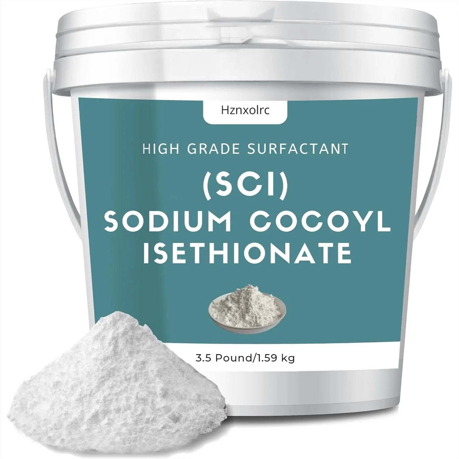 Sodium Cocoyl Isethionate Powder, 3.5 lb Premium SCI for Bath Bombs, Gentle Biodegradable Bubbles