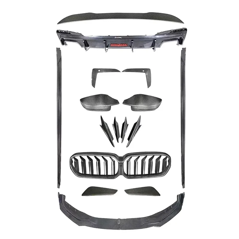 

For 5 Series Upgraded the Front Lip and the G30 Main Grille Rear Diffused Spoiler Body Kit Modified