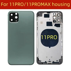 housing For Iphone 11 Pro Max 6.5'' / 11Pro 5.8'' Housing Cover Battery Door Rear Chassis Middl Frame Case with Back Glass