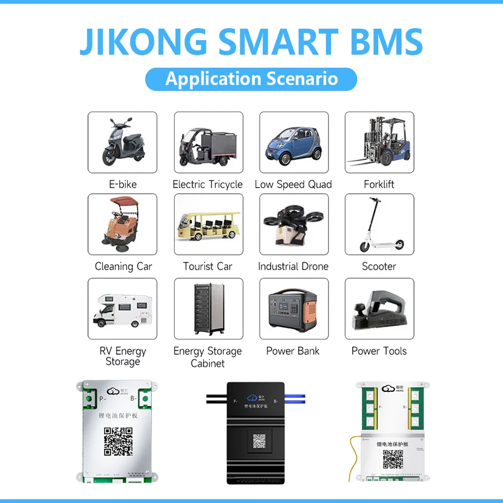 JIKONG JK BMS V19 Smart BMS 4S~24S BT-Display Heat CAN 0,4~2A Strom 40A 100A 200A 300A Aktiver Balancer für Li-Ion LiFePo4 LTO Batterie BMS (JK-B2A8S20P-HC JK-B2A20S20P-HC) – Detail 20