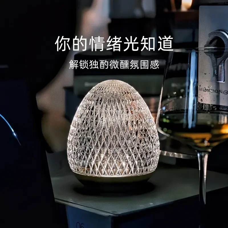 Luxury Crystal Table Lamp Modern Diamond Bedside Light Decorative Desk Lighting for Bedroom Living Room Home Decoration Gift