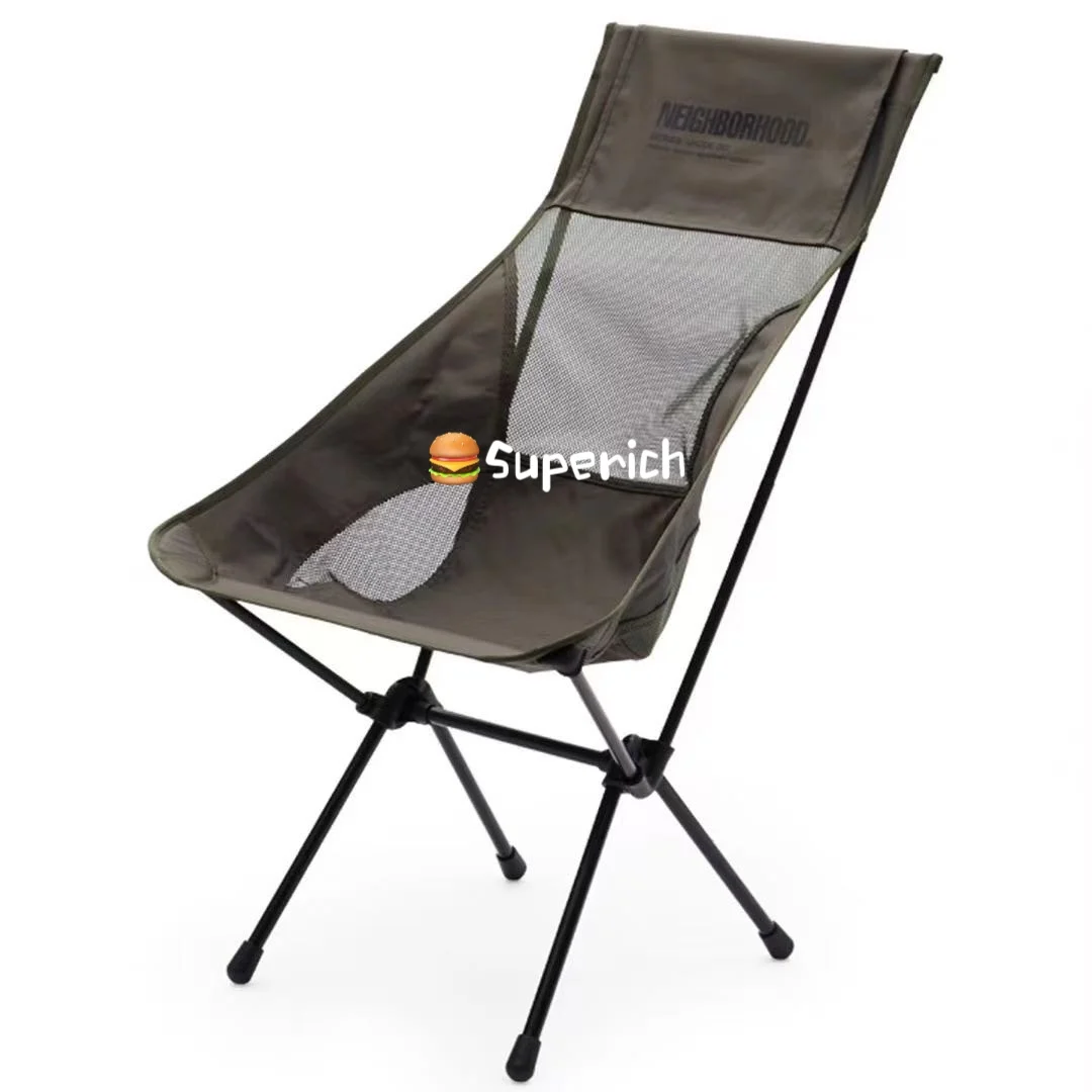 NBHD outdoor camping moon chair folding portable storage Bao Jun green blackening wind handsome, comfortable and durable.