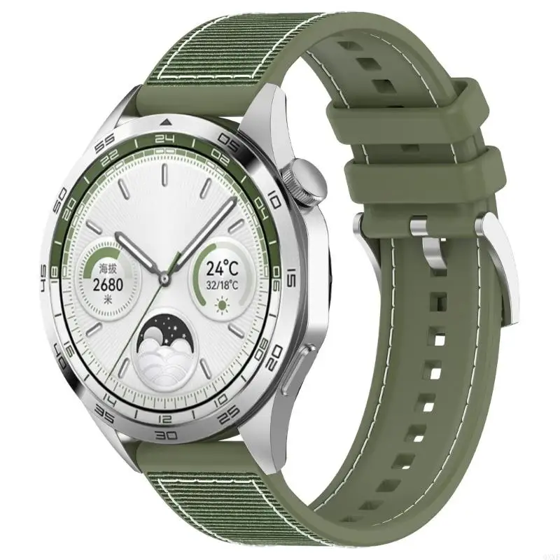 Qxnf silicone watch banda 22mm Sport Strap Pulp Substituição para todos os gêneros Smartwatches, confortáveis, homens e