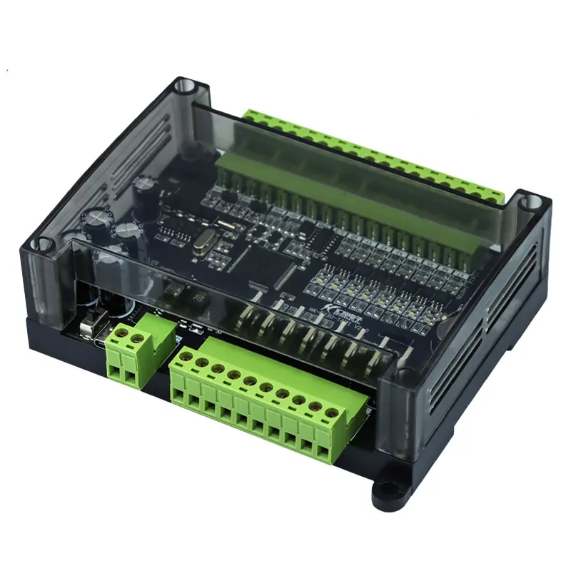 HK3U/2N PLC controller with 4 inputs, 4 outputs, Type-C, RS485, analog I/O, and 32-bit ARM chip