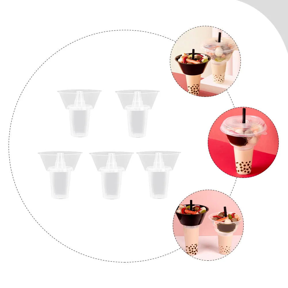 

5 Sets Compact Snack Small Beverage Portable Containers Drink Cup Food Bowl Outdoor Large Capacity Creative Easy Clean
