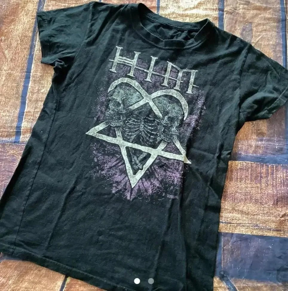 Street Hip Hop Him Band Graphic T-Shirt Goth Star Girl Boy Y2k Kawaii Clothes Men Women Anime Emo Short-Sleeved Oversize Y2k Tee