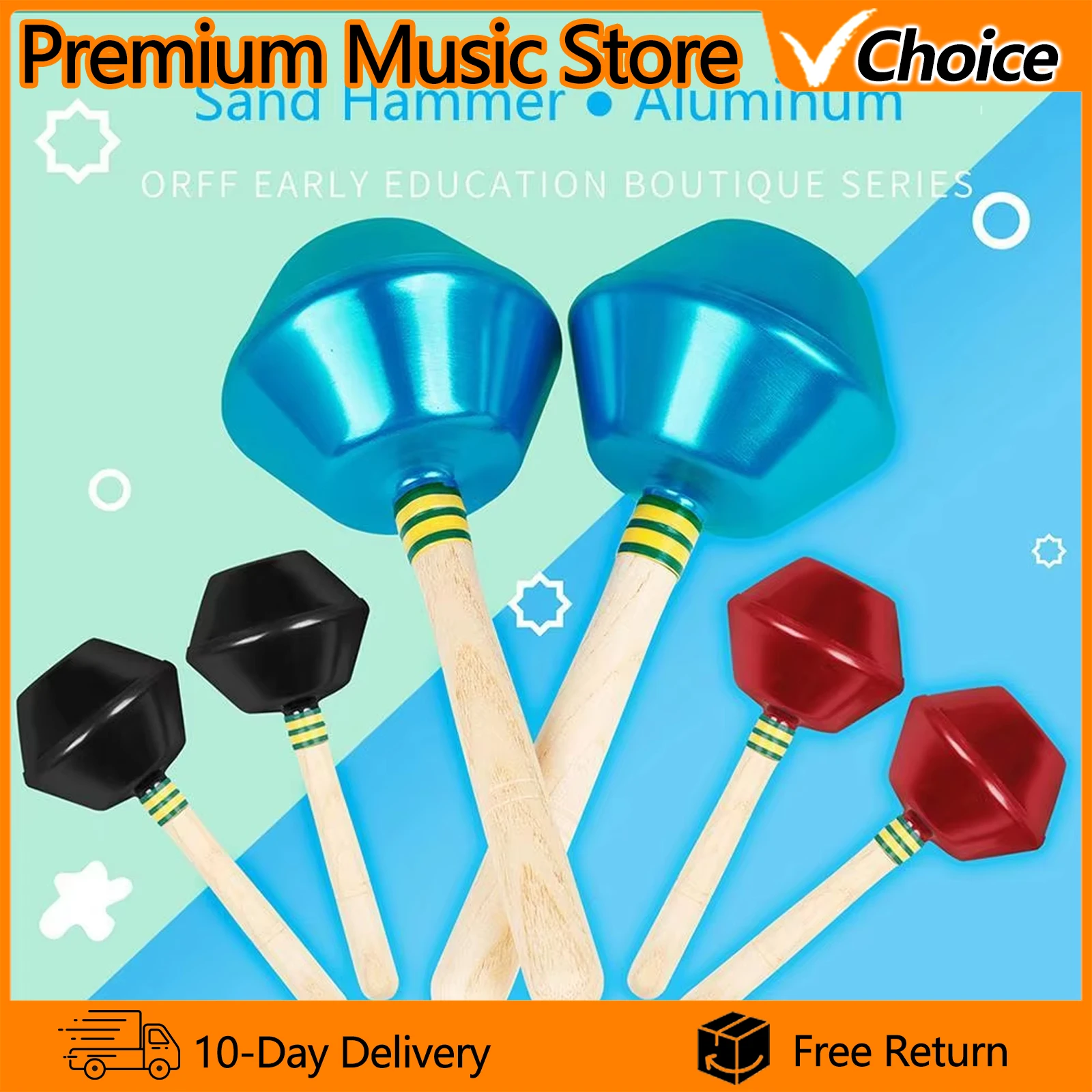 

Песочный молоток Orff, детские маракасы, погремушки, шейкер для малышей, детские развивающие музыкальные инструменты, игрушки, подарки, перкуссия для ребенка