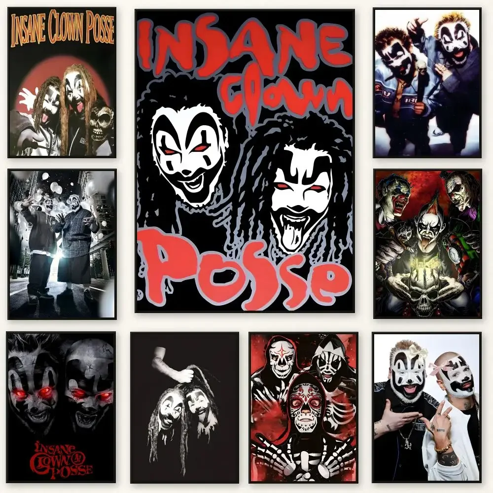 Horrorcore Band I-Insane Clown Posse Poster Frameless Peel-and-Stick Removable Wall Art Print