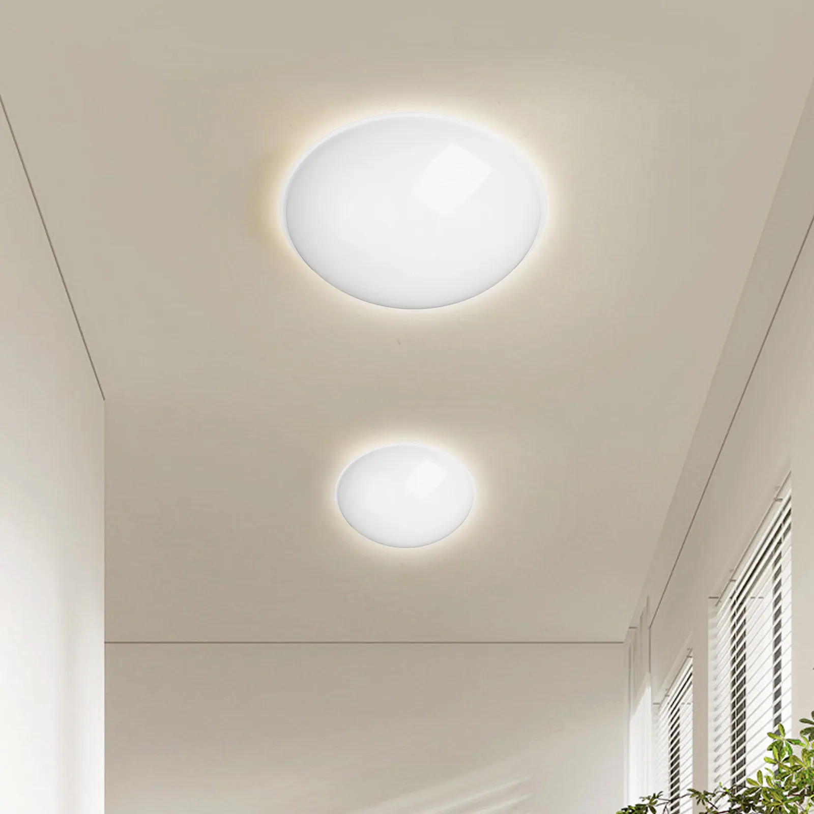Round Ceiling Light Cover Plastic Lampshade for Indoor Spaces Bedroom Living Room Office Kitchen Hallway Easy Install