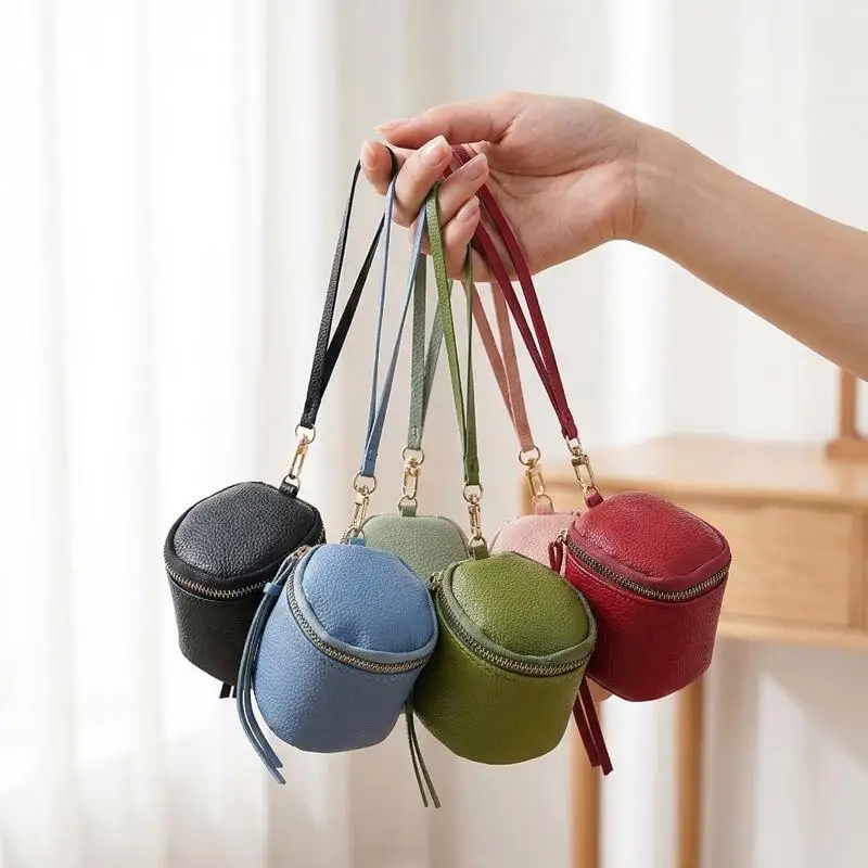 Leather Cosmetic Bag Vintage Multipurpose Storage For Makeup Lipsticks Coins And Travel Essentials