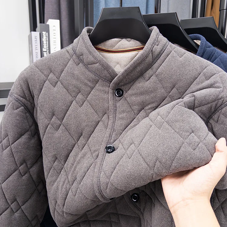 

Теплое пальто из полиэфирного волокна, декоративное хлопковое пальто с прямыми штанинами и пуговицами, длинное зимнее пальто с воротником-стойкой