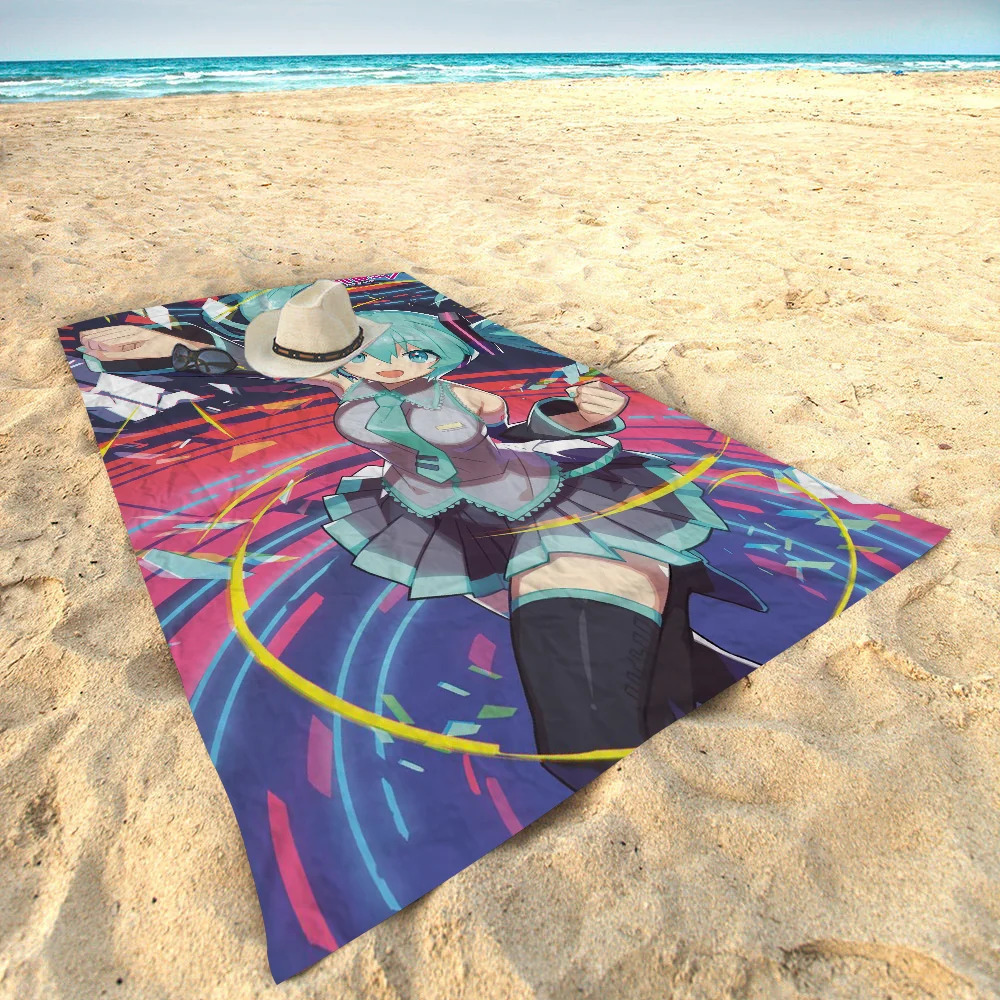 H-Hatsunes M-Miku Big Microfiber Beach Towels Quick Dry Towel Sand Beach Towels Pool Towel For Travel Swim Pool Yoga