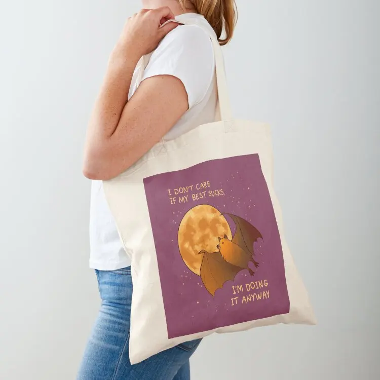 

I DON'T CARE IF MY BEST SUCKS Flying Fox Bat Tote Bag shopping bags foldable Shopper bag the tote bag reusable shopping