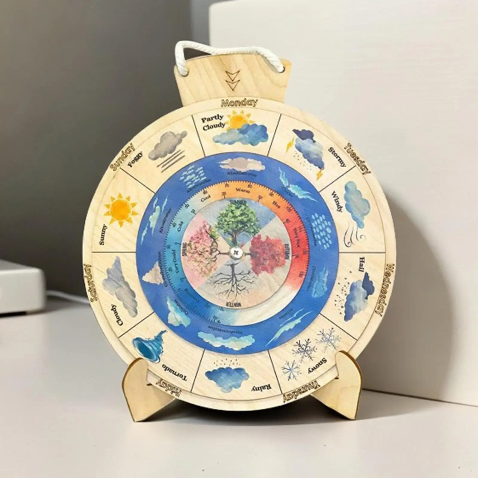 Weather Learning Puzzle Sensory Board Toy Days of Week Teaching Materials
