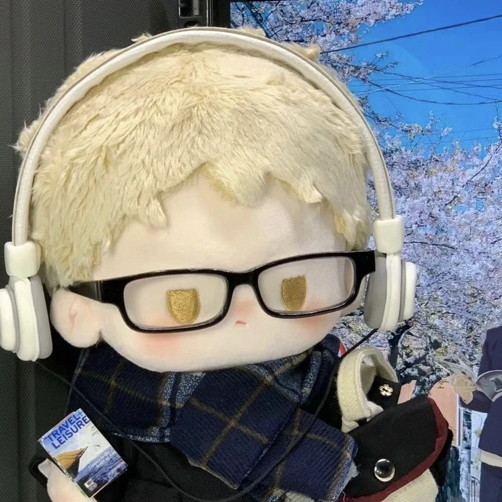 Haikyuu!! Kei Tsukishima Cosplay Cotton Doll Cartoon Anime Adorable Delicacy Naked Baby Decorate Maumet Furry Puppet Ambitus