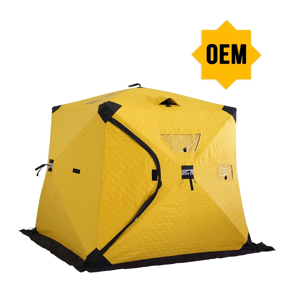 Factory OEM Wholesale Custom CE ice fishing tent extra large insulated tent for winter fishing cube carp fishing bivvy tent