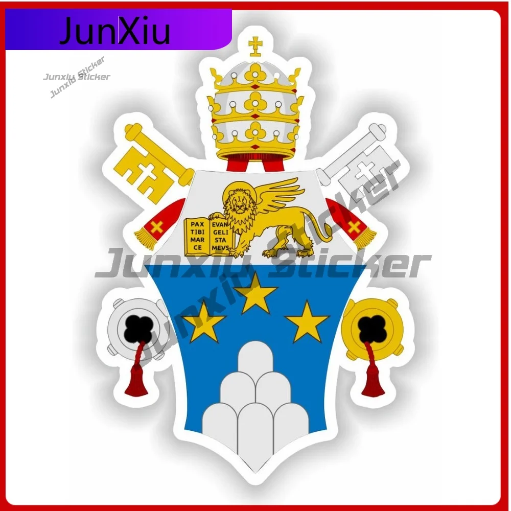 

Coat Of Arms Of Pope John Paul Vatican Christianity Catholic Sticker Vinyl Graphic Decals Cars Decorative Decals Suv Window Pvc