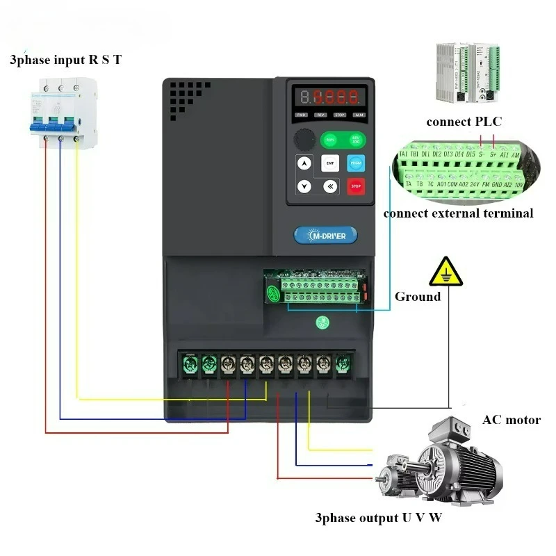 380V Ac Frequency Converter 11kw Delta Inverter Drive 15hp for Induction Motor Vfd Speed Control