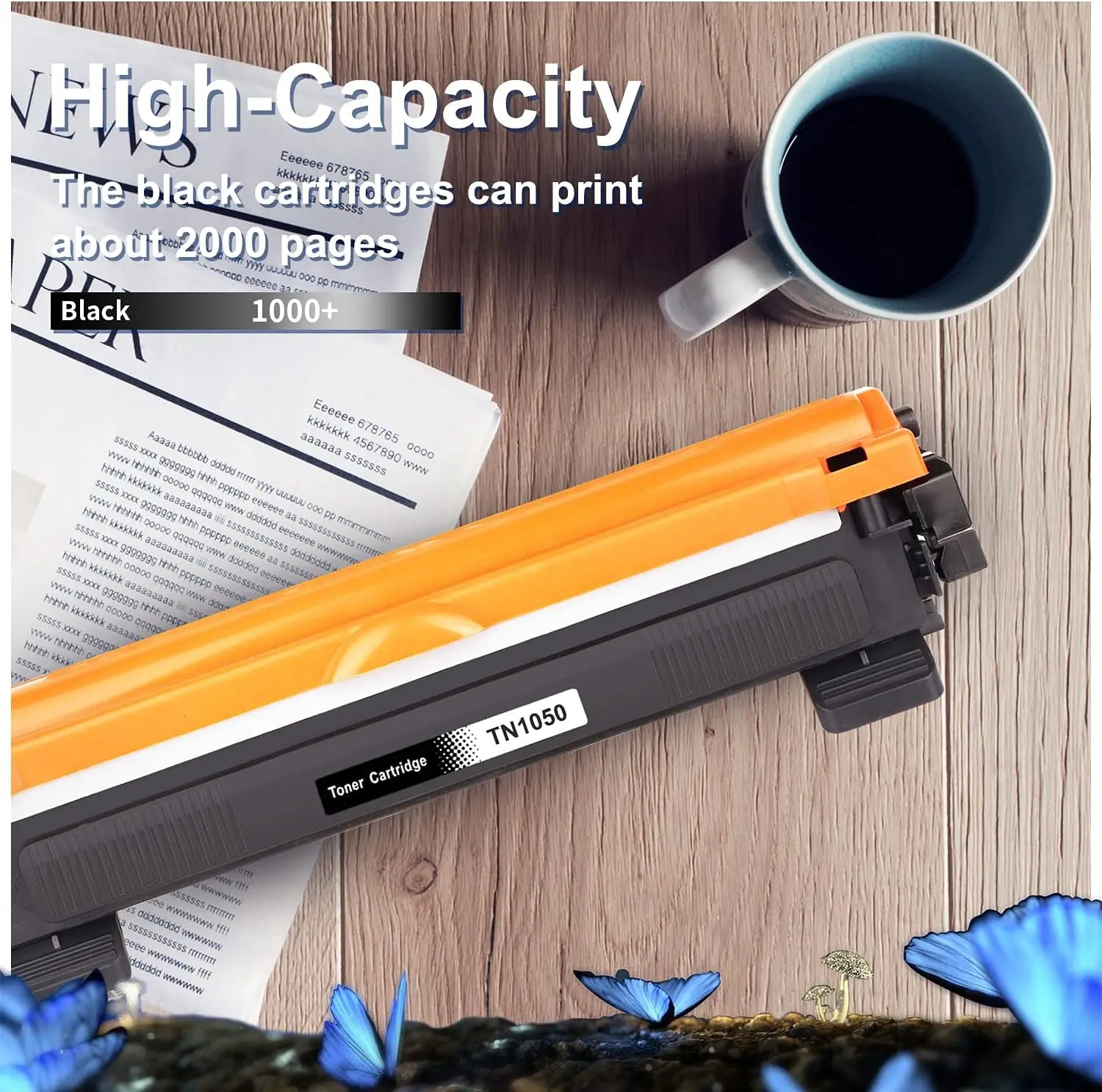 Jhaan TN1050 Toner kompatibel mit Brother TN1050 TN-1050 für Brother DCP-1510 1510E 1512 1512A 1512E 1601 1610 W 1612 1612 W 1616 – Detail 3