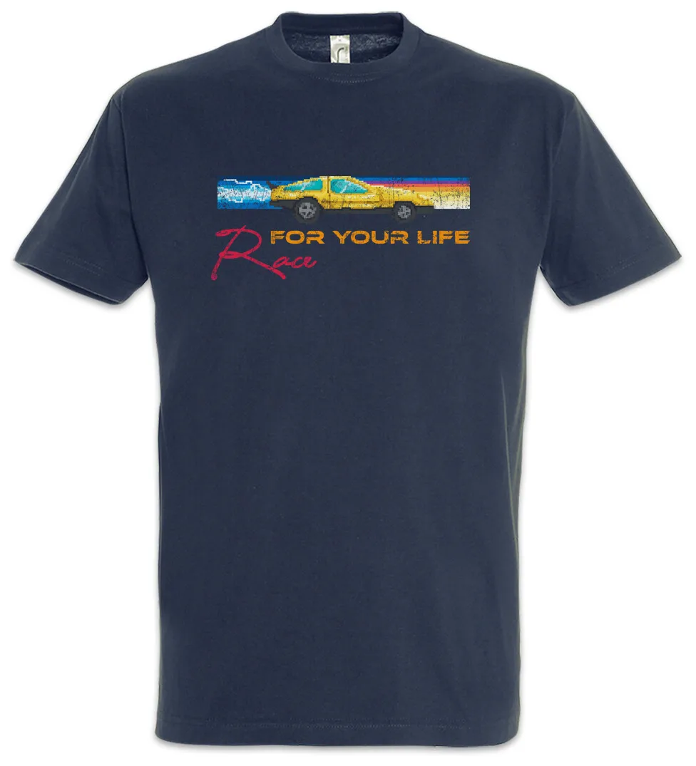 Race For You Life T-Shirt Car Racer Gamer Gaming Pixel Retro Arcade 8 16 Bit