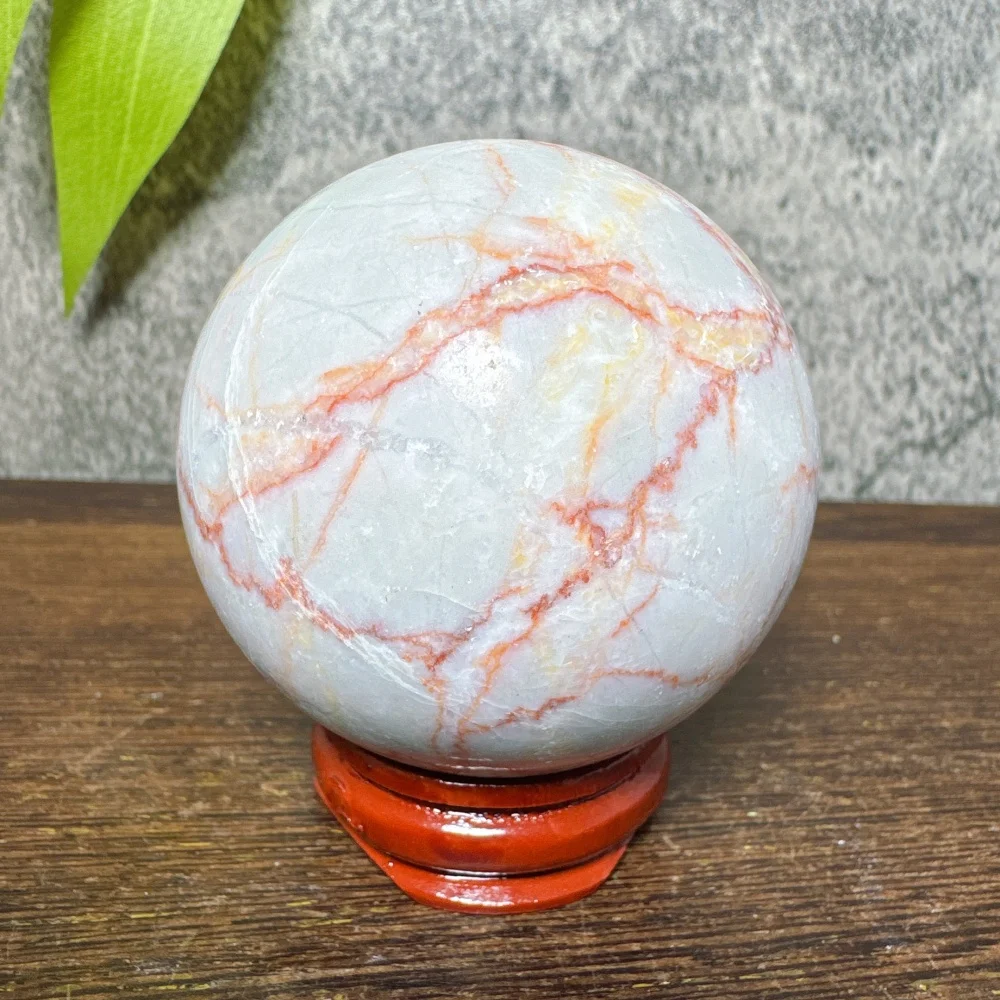 Argentina Dialogite Natural Gemstone Red Texture Jade Sphere 4-5cm Home Room Decor Gift Spiritual Healing Witchcraft Altar