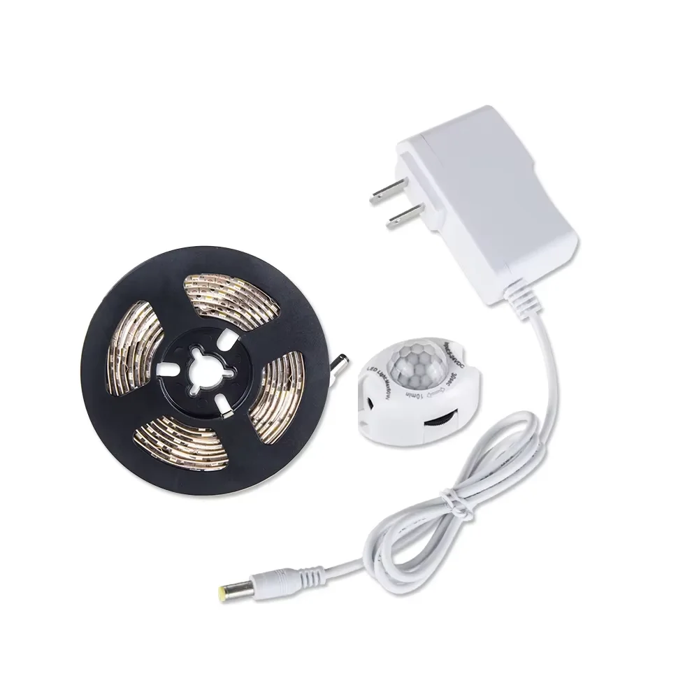 1-5m PIR Motion Sensor LED Strip Lights IP65 Waterproof DC 12V Diode Tape Auto On/Off Wardrobe Closet Kitchen Stairs Lighting