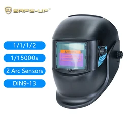 SAFE-UP Welding Mask Professional Solar Darkening Protective Welding Helmet for Winder Grinder Cutting  2 Arc Sensors
