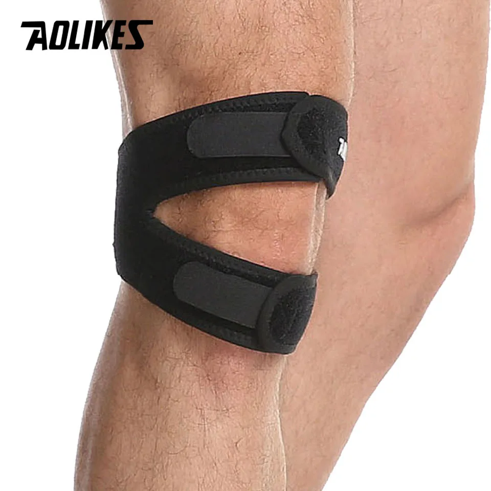 AOLIKES 1PCS Professional Patella Knee Brace for Knee Pain/Meniscus Tear,Adjustable Compression Patellar Tendon Support Strap