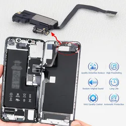 Ear Speaker With Light Sensor Flex Cable For iPhone X XR XS Max Earphone Top Loud Speaker Replacement
