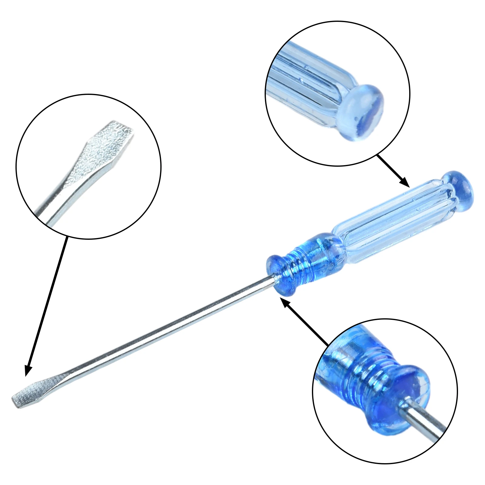 Small Slotted Cross Screwdriver 130mm Length 3mm Head Magnetic Screwdriver Set Precision Cutting Repair Hand Tools ﻿