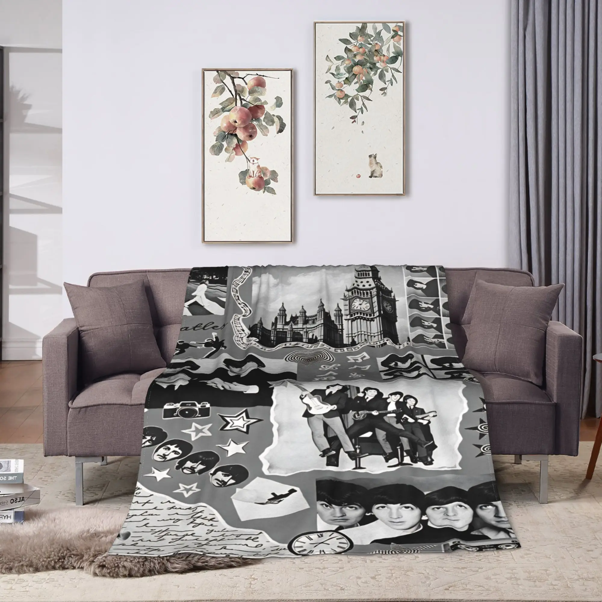 Beatled Music Blanket  Super Soft Comfortable Plush Bedding Throws For Students Bedroom Flannel Bedspread Bed Cover