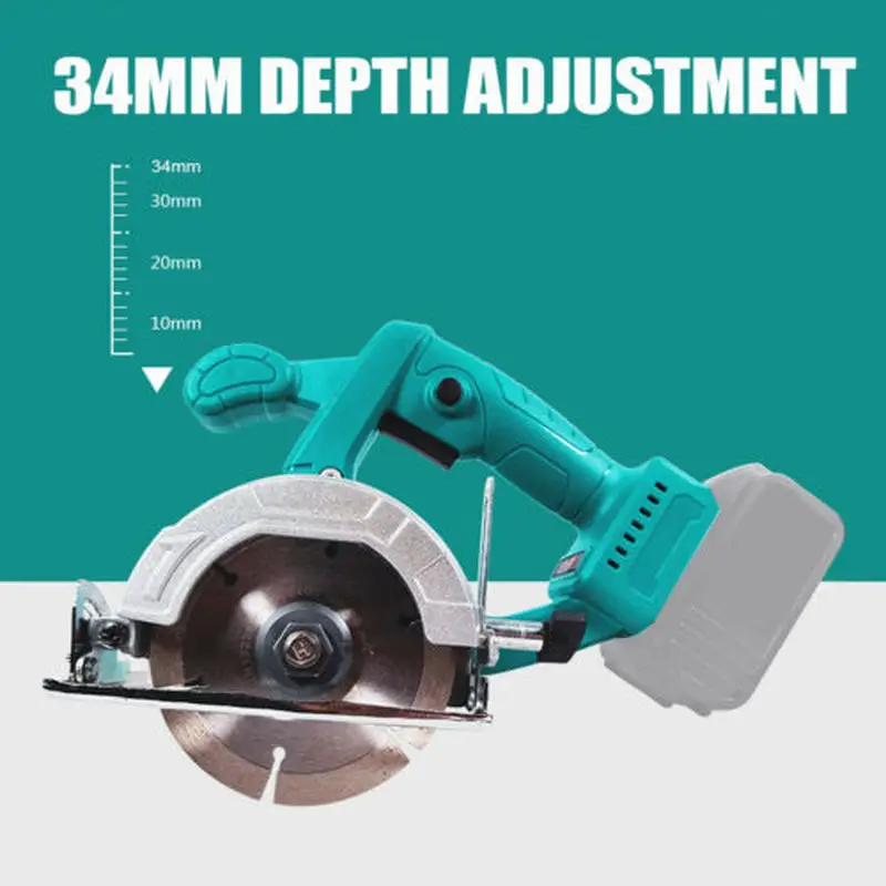 Multifunction Electric Circular Saw Handle Power Tools Wood Cutter Curved Adjustable Cutting Machine For 18V Makita Battery