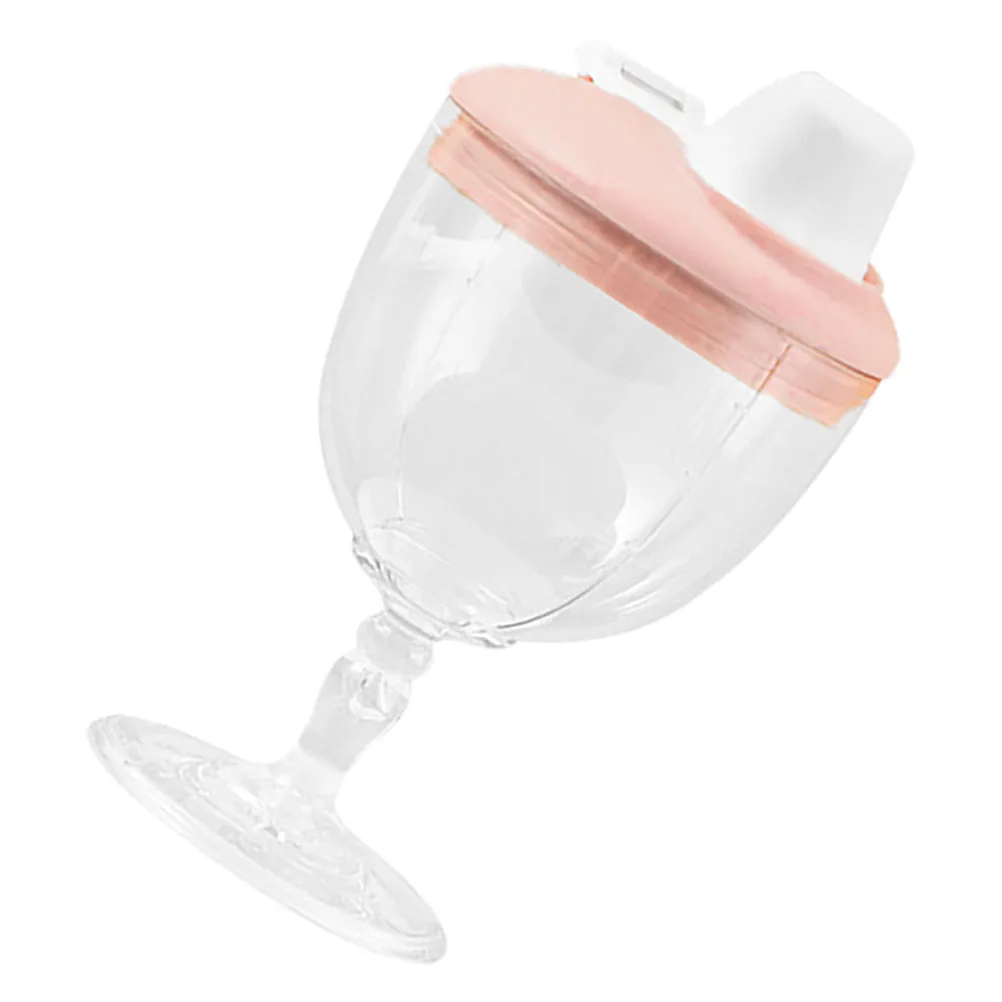 Botol Anti Jatuh 150Ml Tahan Lama Berkaki Tinggi Anti Tumpah Cangkir Latihan Balita Wadah Susu Jus Cangkir Minum Plastik