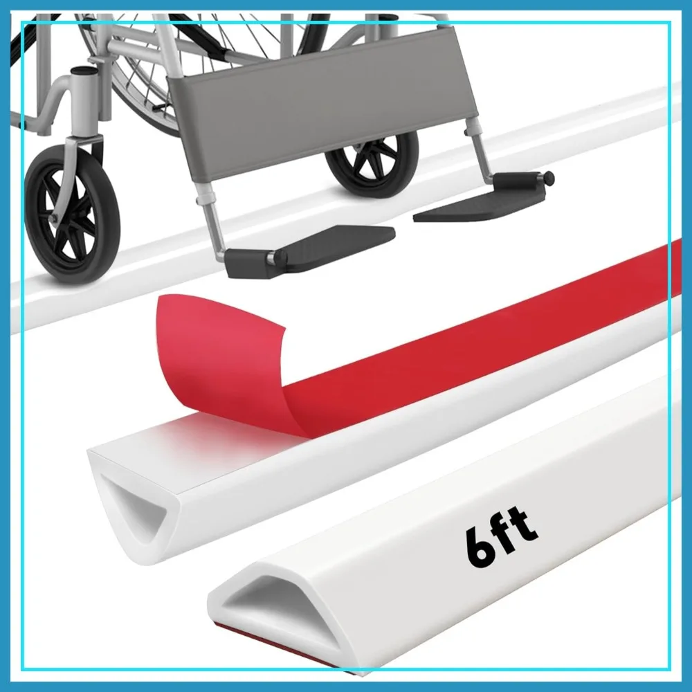 

72in Self-Adhesive Water Barrier, Collapsible Shower Threshold Seal Strip for Bathroom, Tile, Floor, Wheelchair Access